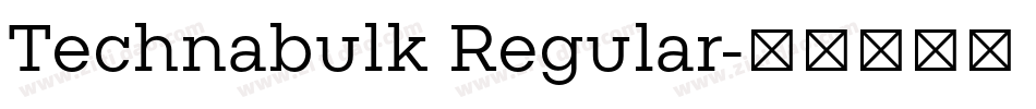 Technabulk Regular字体转换